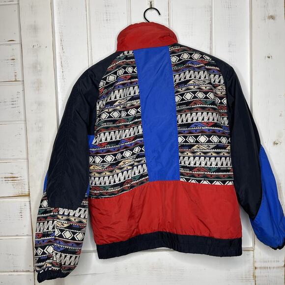 VTG OBERMEYER YOUTH SIZE 16 Ski Snowboard Hooded Jacket Aztec Tribal Southwest - Picture 4 of 16